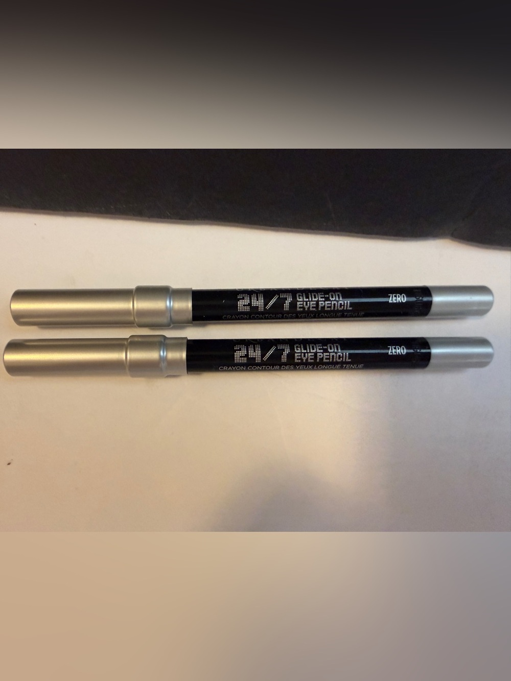 Urban Decay 24/7 Glide-On Eye Pencil ZERO Matte Black Eyeliner Lot of 2